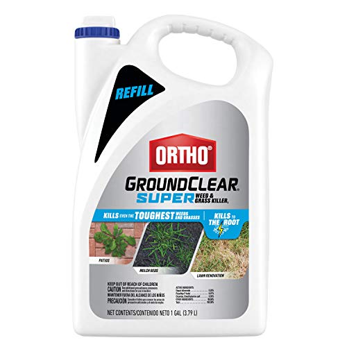 Ortho GroundClear Super Weed & Grass Killer1: Refill, Fast-Acting, See Results in Hours, For Patios and Landscaped Areas, 1 gal.