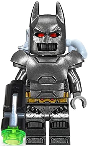 LEGO DC Superheroes: Grey Batman with Armor, Cape, Batarang, Grappling Hook and Kryptonite Gun