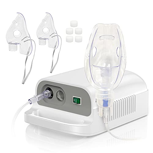 Nebulizer Machine for Adults & Kids - Portable Nebulizer Machine for Breathing with Mouthpiece & Mask, Desktop Asthma Compressor Nebulizer for Home Use