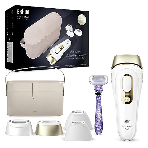 Braun IPL Silk·Expert Pro 5 PL5347 Latest Generation IPL for Women and Men, at-Home Hair Removal System, Salon-Like Smooth Skin, Long Lasting Results, 3 Comfort Modes w/Wide Head & 2 Precision Heads