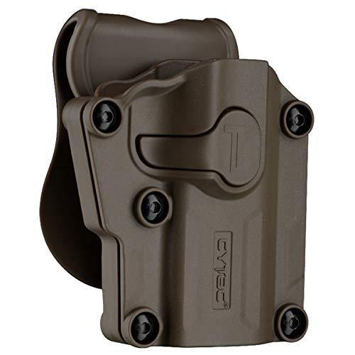 Universal OWB Holster for Berreta APX/CZ 75 / Ruger Security9 - Compact & Full Size Pistol Carrier | Index Finger Released | Adjustable Cant | Autolock | Outside Waistband | Matte Finish TAN -RH