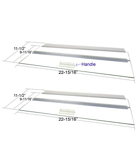 Glass Canopy Two Piece Set for Aquariums with Center Braces, (Tank with Center Brace, 48' L x 13' W)