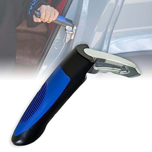 Verynewbee Portable Vehicle Support Handle, Car Door Latch Assist Grab Bar, Elderly Automotive Door Assist Handle, Standing Mobility Aid for Car with Glass Breaker (Blue)