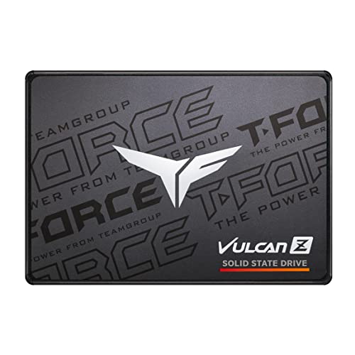 TEAMGROUP T-Force Vulcan Z 512GB SLC Cache 3D NAND TLC 2.5 Inch SATA III Internal Solid State Drive SSD (R/W Speed up to 530/470 MB/s) T253TZ512G0C101