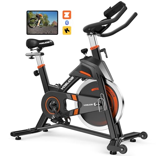YOSUDA Indoor Cycling Bike Stationary - Exercise Bike for Home Gym with Comfortable Seat Cushion, Silent Belt Drive, iPad Holder (2024version)