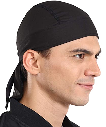 Tough Headwear Cooling Helmet Liner - Do Rag Skull Caps for Men - Hard Hat Liner Sweat Cap - Cycling Cap - Pirate Bandana