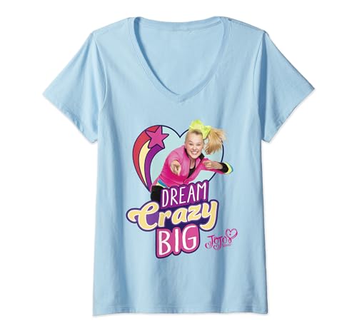 Womens Nickelodeon JoJo Siwa Dream Crazy Big Shooting Star V-Neck T-Shirt
