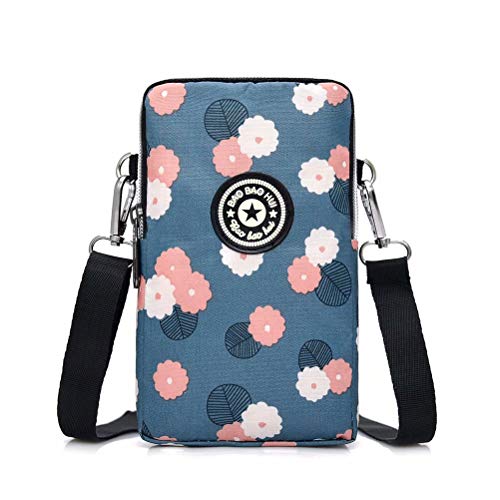 JANKS Crossbody Wallet Phone Bag for Women, Nylon Small Crossbody Shoulder Bag Arm Bag, Cell Phone Purse, Mini Wallet with Adjustable Strap