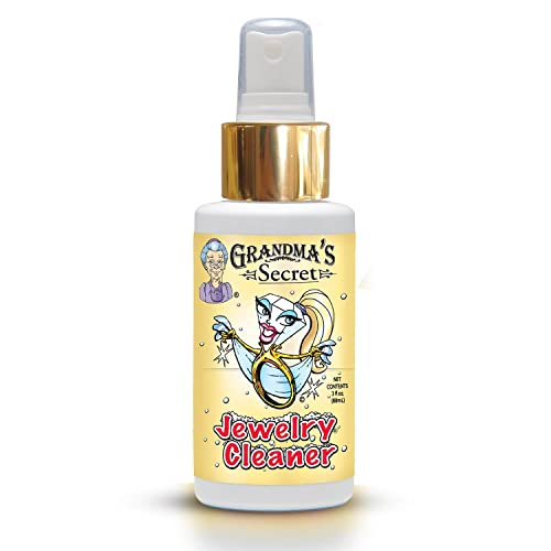 Grandma's Secret Jewelry Cleaner - Gold and Silver Jewelry Cleaner - Toxin and Chemical-Free Jewelry Cleaning Solution - Jewelry Cleaner Liquid for Office and Home Use - 3-Ounce Anti Tarnish Spray