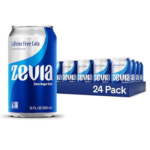 Zevia Zero Calorie Soda, Caffeine Free Cola, 12 Fl Oz (Pack of 24)