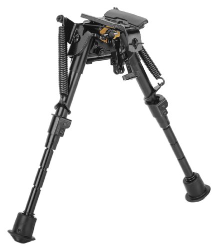 Caldwell XLA Pivot Bipod 6' - 9' with Adjustable Notched Legs and Slim Folding Design for Easy Transport, Rifle Stability, and Target Shooting