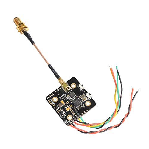5.8GHz FPV VTX PIT/25/200/600/1000mW Switchable FPV DVR Transmitter with Microphone Support OSD Configuration Using Smart Audio Upgraded Long Range Version for FPV Racing Drone Quadcopter RC Car