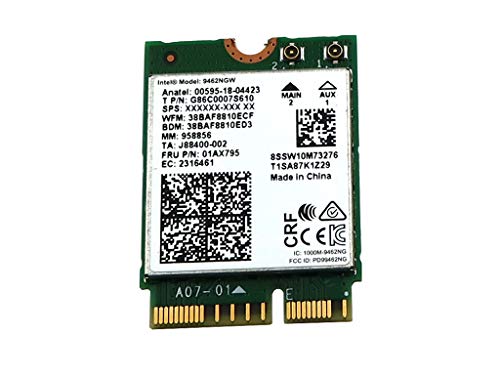 Intel 9462NGW Dual Band Wireless-AC 9462 CNVio M.2 802.11ac WLAN Bluetooth 5.1 WiFi Card SW10M73276 8SSW10M73276