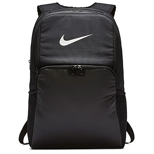 NIKE Brasilia XLarge Backpack 9.0, Black/Black/White, Misc