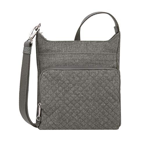 Travelon Anti-Theft Boho N/s Crossbody, Gray Heather, One Size