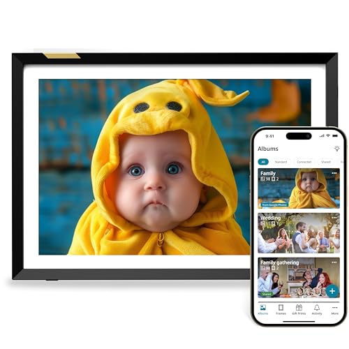 Nixplay AI-Enhanced Digital Picture Frame | Stunning HD Touch Screen Display | Perfect Digital Picture Frame for Gifting | Auto-Rotation Feature, Securely Share Photos/Videos via Email or App | 10.1'
