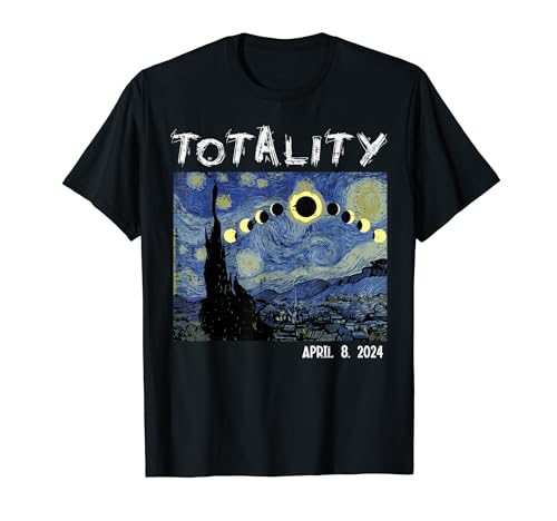 Art Solar Eclipse 2024 Totality April 8 Men Women Kids T-Shirt