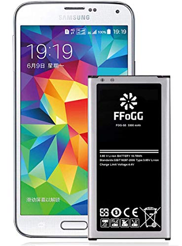 FFOGG Galaxy S5 Battery,3300mAh Li-ion Replacement Battery for Samsung Galaxy S5 [ I9600, G900F, G900V (Verizon), G900T (T-Mobile), G900A (AT&T),G900P(Sprint)]