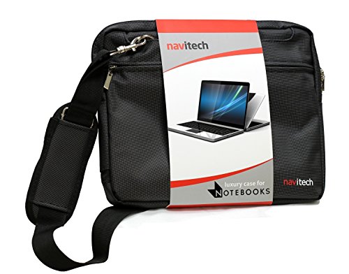 Navitech Black Sleek Premium Water Resistant Shock Absorbent Carry Bag Case Compatible with The Sony VAIO Z Canvas