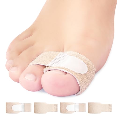 Niupiour Fabric Hammer Toe Wraps, 8 Pack of Toe Bandages Protectors, Toe Corrector for Overlapping Toes, Toe Splints for Crooked Toes, Curled Toes, Bent Toes and Broken Toes