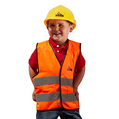 Reeves International boys Helmet and Vest Set Costume, Yellow, Orange