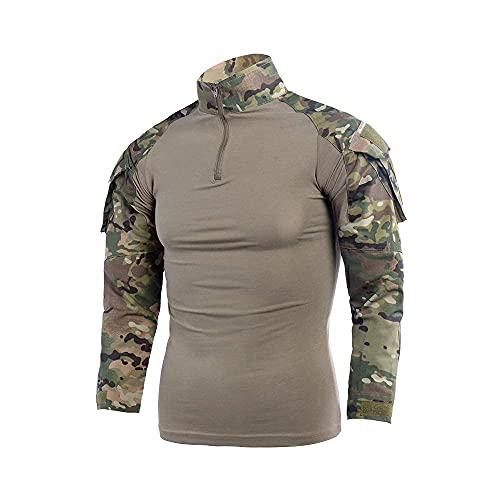 LANBAOSI Men's Tactical Military Combat Shirt Multicam Rapid Assault Army Airsoft Long Sleeve T-Shirt