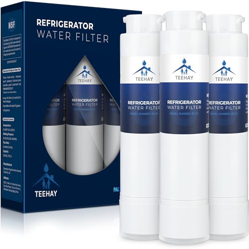 TEEHAY EPTWFU01 Frigidaire Water Filter Replacement, Refrigerator Water Filter Compatible with Frigidaire EPTWFU01, EWF02, Pure Source Ultra II (White, 3 Pack)