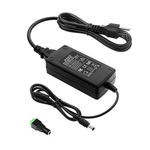 ALITOVE DC 12V 5A Power Supply Adapter Converter Transformer AC 100-240V Input with 5.5x2.5mm DC Output Jack for 5050 3528 LED Strip Module Light