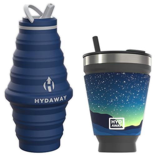 HYDAWAY Getaway Bundle | 25oz Collapsible Water Bottle and 16oz Collapsible Insulated Drink Tumbler