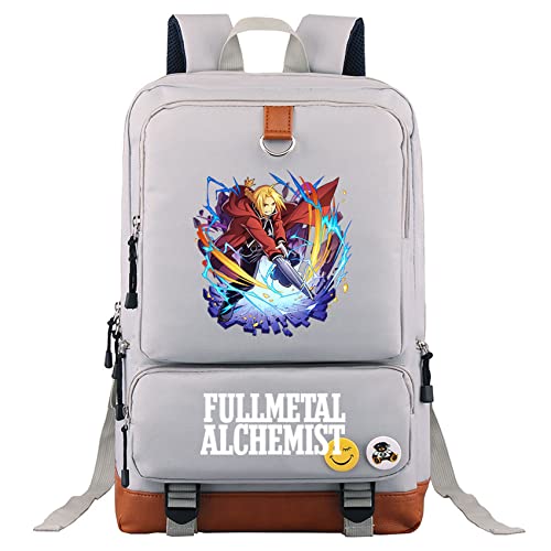 XMTIHE Unisex Fullmetal Alchemist Daypack Lightweight Laptop Computer Bag,Lightweight Canvas Knapsack for Travel