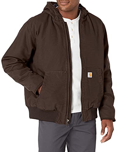 Carhartt Men's Active Jacket J130 (Regular and Big & Tall Sizes), Dark Brown, Medium