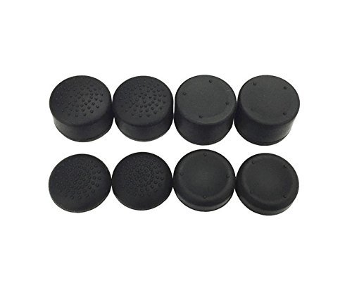 Pack of 8 pcs Analog Controller Gamepad Raised Antislip Thumb Stick Grips Thumbsticks Joystick Cap Cover for PS4, PS3, Xbox 360, Wii U, PS2 Controller (Black)