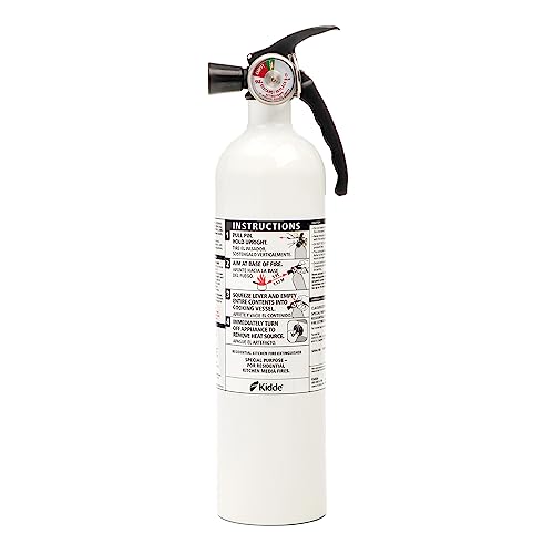 Kidde Kitchen Fire Extinguisher, Home Use for Grease Fires, 3.9 Lbs., Wall Mount Included, White