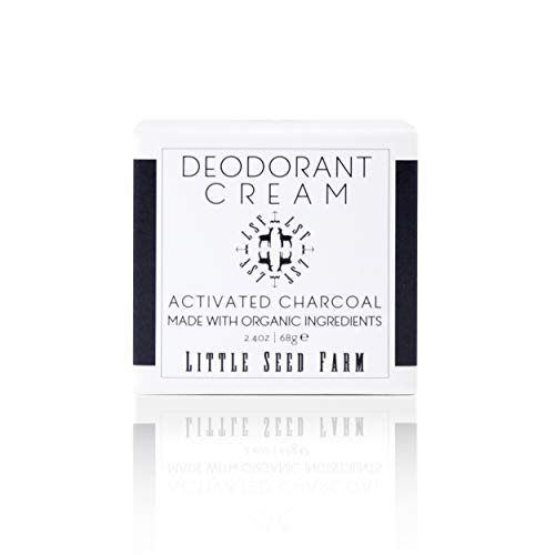 Little Seed Farm All Natural Deodorant Cream, Aluminum Free Deodorant for Women or Men, 2.4 Ounce - Activated Charcoal