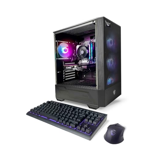 NSX GAMING PC Desktop – AMD Ryzen 5 5500 3.6 GHz, RTX 3050 Ventus 2X Oc, 512 GB NVME SSD, 16GB DDR4 RGB RAM 3600, 650W Bronze PSU, Windows 11 Home 64-bit Built in USA WiFi Ready