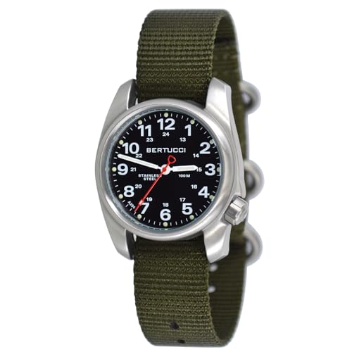 Bertucci A-1S Field Watch 10112 - Black Dial - Olive Band