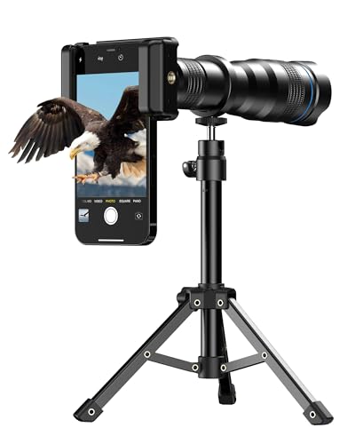 Evil eye 36X Telephoto Lens, High Power HD Telephoto Phone Lens with Tripod and Phone Clip for Android & iPhone, Samsung and Most Smartphone