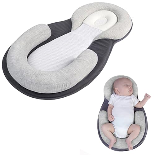 ThinLife Baby Lounger Pillow,Baby Pillows for Sleeping for Newborn,Baby Snuggle Nest Sleeper Lounger for Newborn with Soft & Breathable Head Support Pillow for Newborn Prevent Flat Head