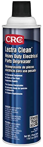 CRC Lectra Clean Heavy Duty Electrical Parts Degreaser 02018– 19 wt oz, Non-Corrosive Aerosol Electrical Cleaner | Industrial Cleaner and Degreaser