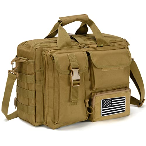 Stypos Tactical Messenger Bag, 15.6 Inch Tactical Briefcase for Man Military Laptop Bag Messenger Shoulder Bag, Includes a Flag