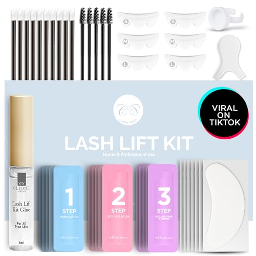 CLIONE PRIME Lash Lift Kit - Eyebrow Lamination 5 Applications Kit Home & Professional Use Made in Korea