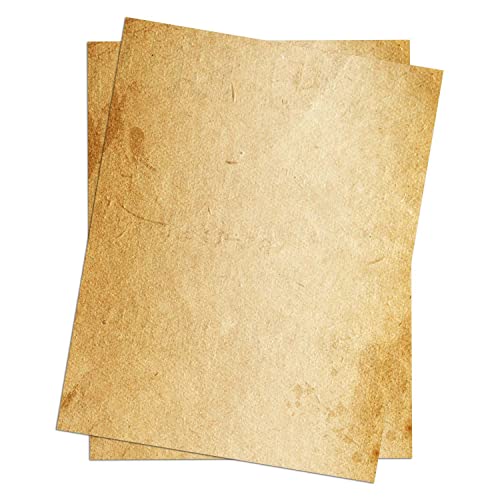Loose Leaf Paper, Stationery Writing Paper, Vintage Antique Letterhead Paper 8.5' x 11',50 Sheets, A4 Unpunched Refills Paper for Ring Binder/Discbound, Decorative Printer Paper