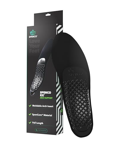 Spenco Rx Orthotic Arch Support Full Length Shoe Insoles, Green Women's 9-10.5/Men's 8-9.5