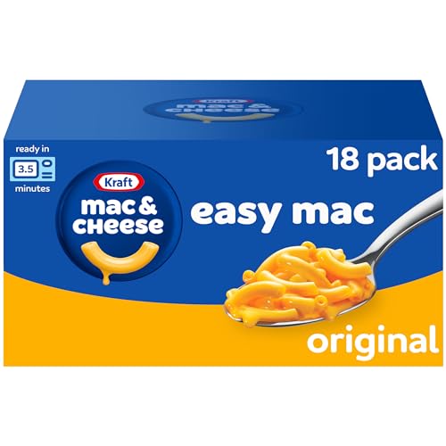 Kraft Easy Mac Original Macaroni & Cheese Microwavable Dinner (18 ct Packets)(Packaging May Vary)