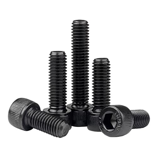 HanTof 25PCS Hex Socket Head Cap Screws Bolts M8 x 16/20/25/30/40 mm, Grade 12.9 Alloy Steel Allen Socket Drive Machine Screws Set with Hex Wrenches, Black Oxide Finish, Fully Threaded Pitch: 1.25mm