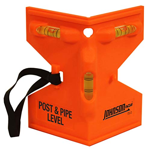 Johnson Level & Tool 175-O Orange Post & Pipe Level, 4' x 5' x 9', Orange, 1 Level