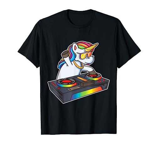 Unicorn DJ Party Club Disk Jockey Shirt EDM Dance Club Gift T-Shirt