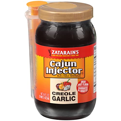 Zatarain's Cajun Injector Creole Garlic Injectable Marinade with Injector, 16 fl oz