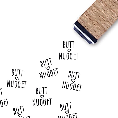Butt Nugget Chicken Egg Rubber Stamp, 3/5 Inch Small Mini Farm Stamp Scrapbooking Craft Planner