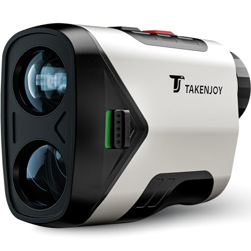 TAKENJOY Golf Rangefinder with Slope, 1200Yards Laser Range finder for Golfing, 7X Magnification with Flag Pole Locking Vibration, Rechargeable Range Finder with Magnet